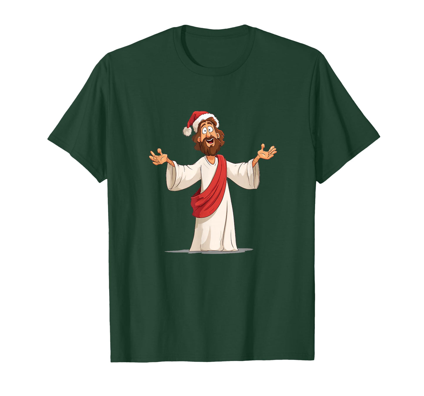 Awesome Jesus Christ with Xmas Hat for Believer T-Shirt