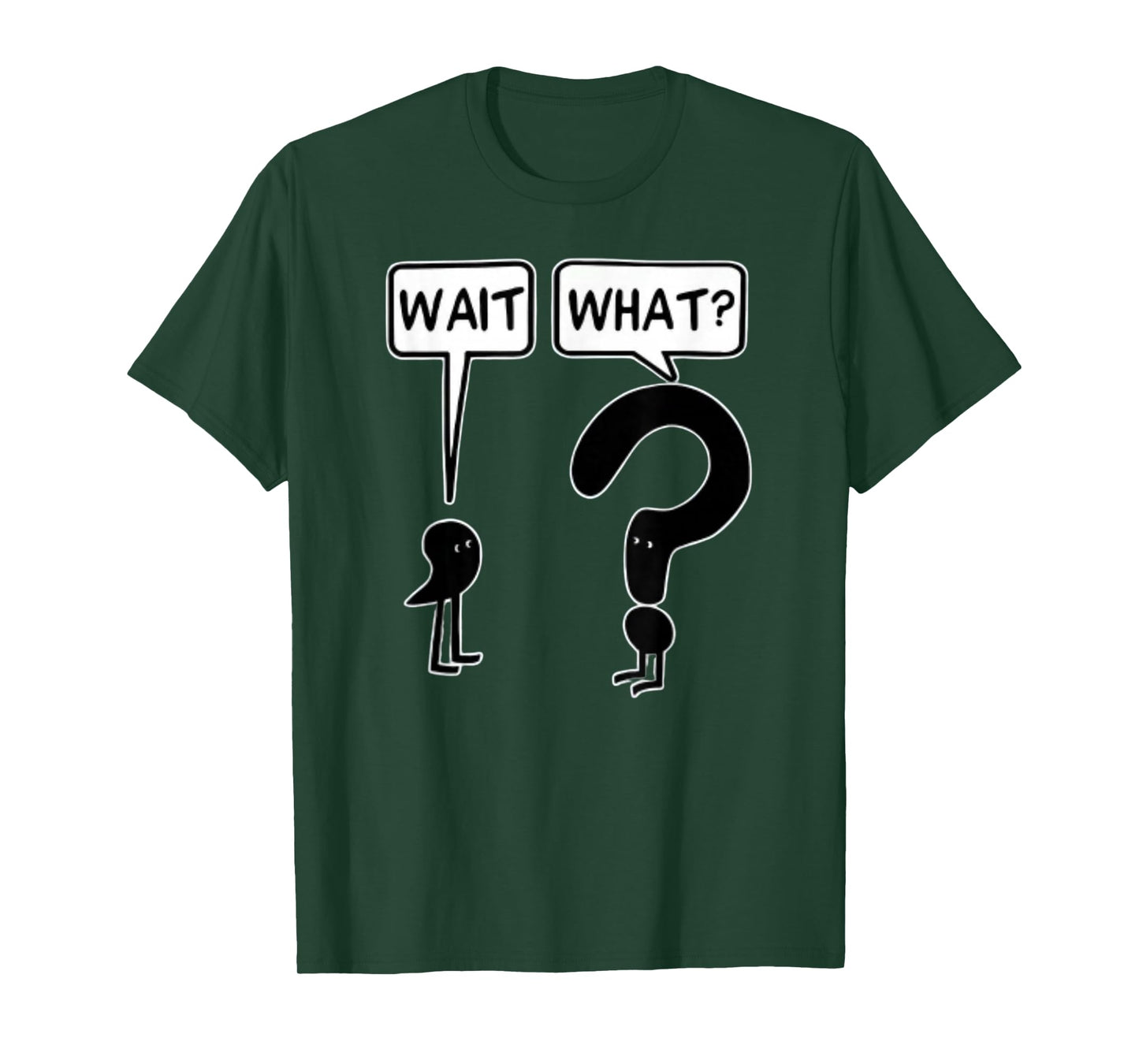 comma wait question mark what - Cartoon Funny Confused Meme T-Shirt