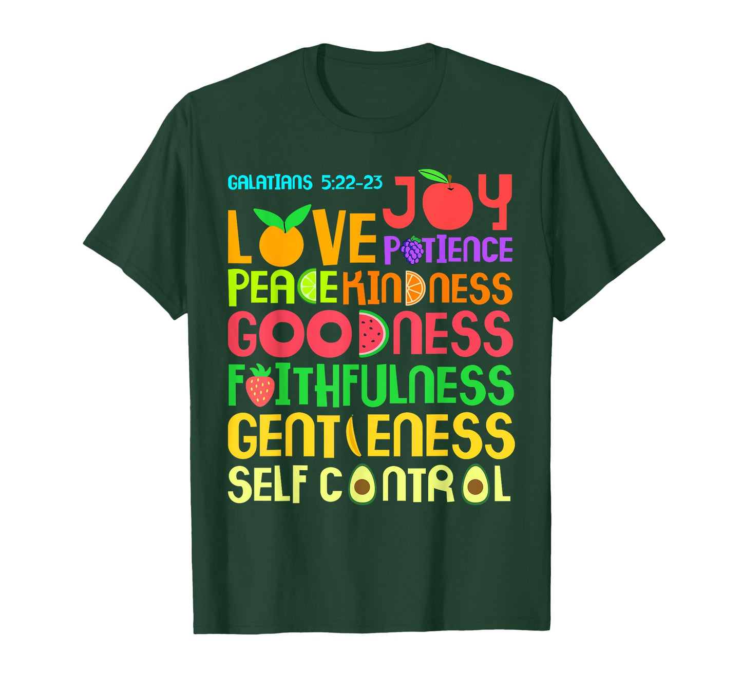 The Fruit of The Spirit T-Shirt - Christian Bible Verse Tee T-Shirt