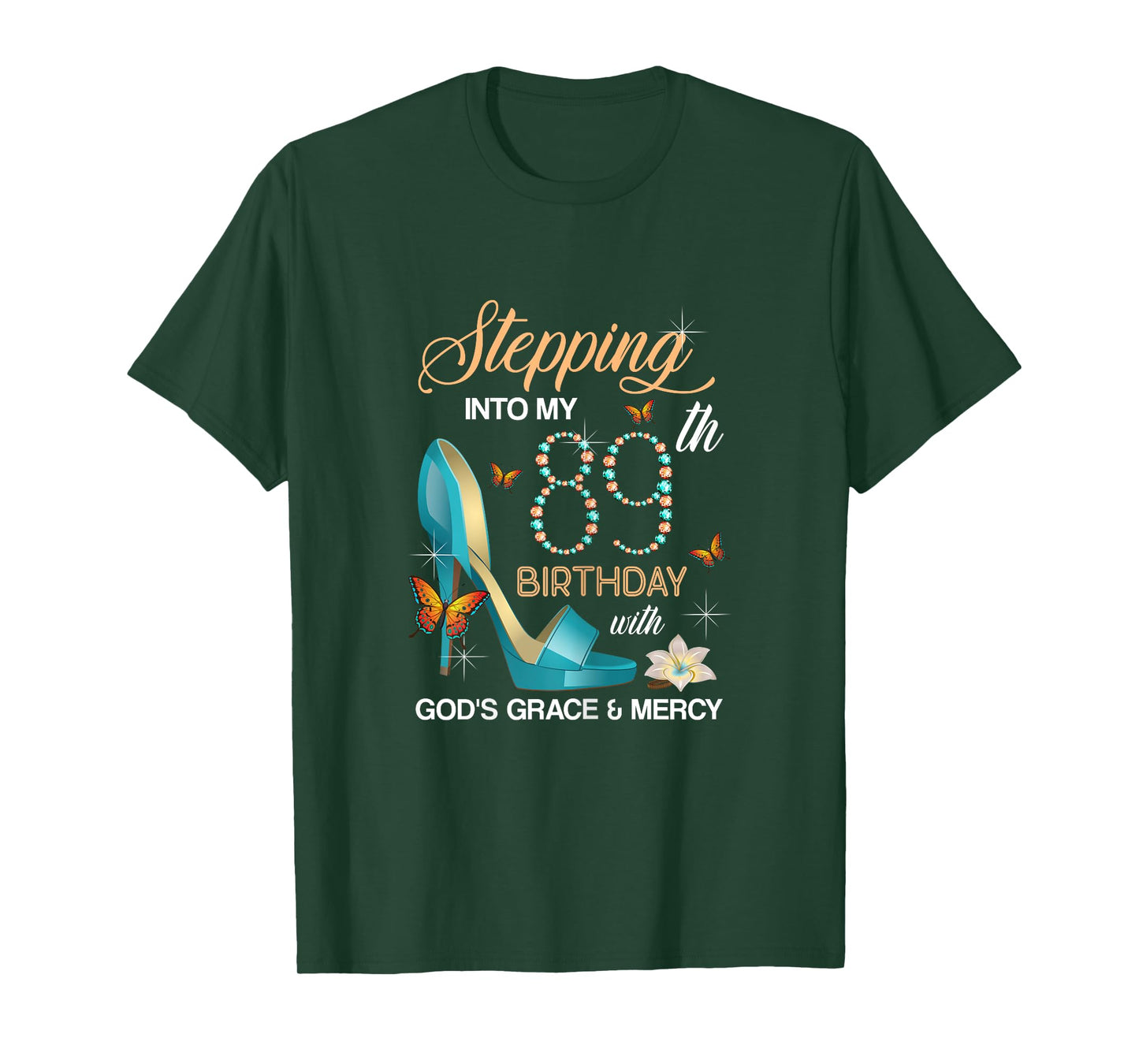 Stepping Into My 89th Birthday Gifts 89 Years Old BDay Women T-Shirt