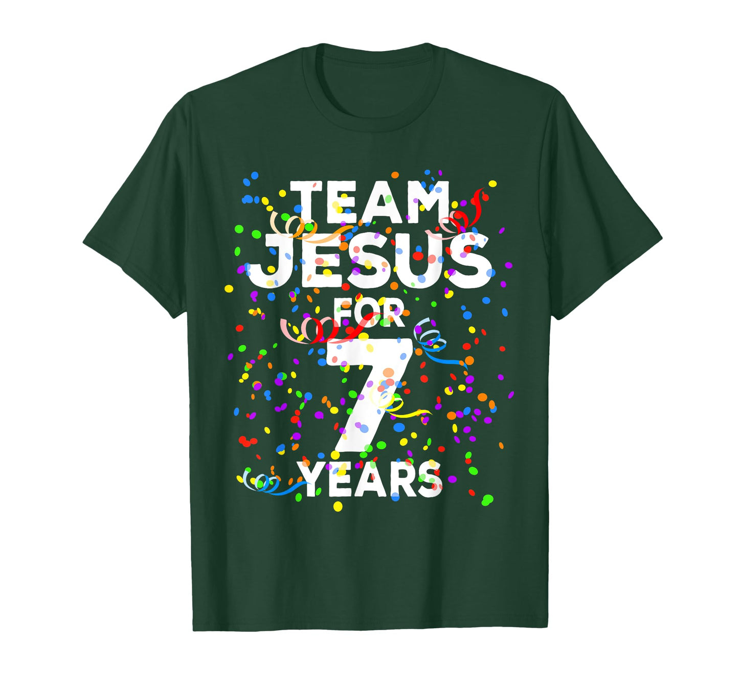 Funny Team Jesus For 7 Years Old Christian 7th Birthday T-Shirt