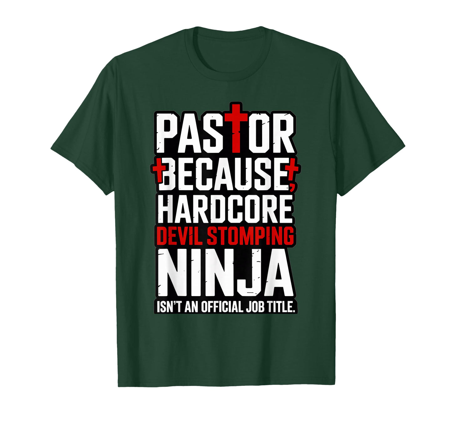 Pastor Hardcore Devil-Stomping Ninja Funny T-Shirt