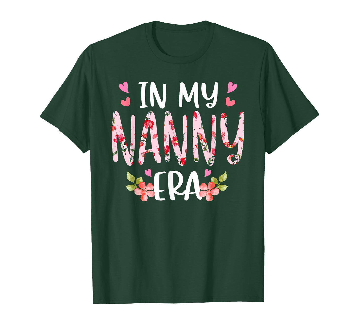 In My Nanny Era Floral Mother's Day Flower Girly Women T-Shirt