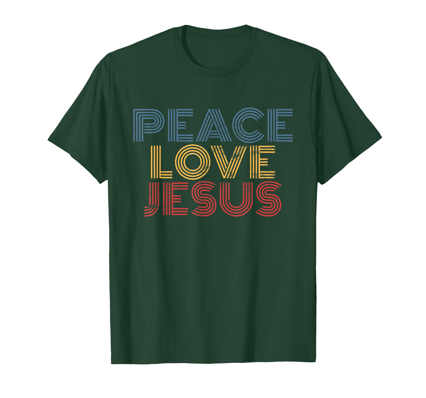 Peace Love Jesus retro 70s vintage distressed T-Shirt
