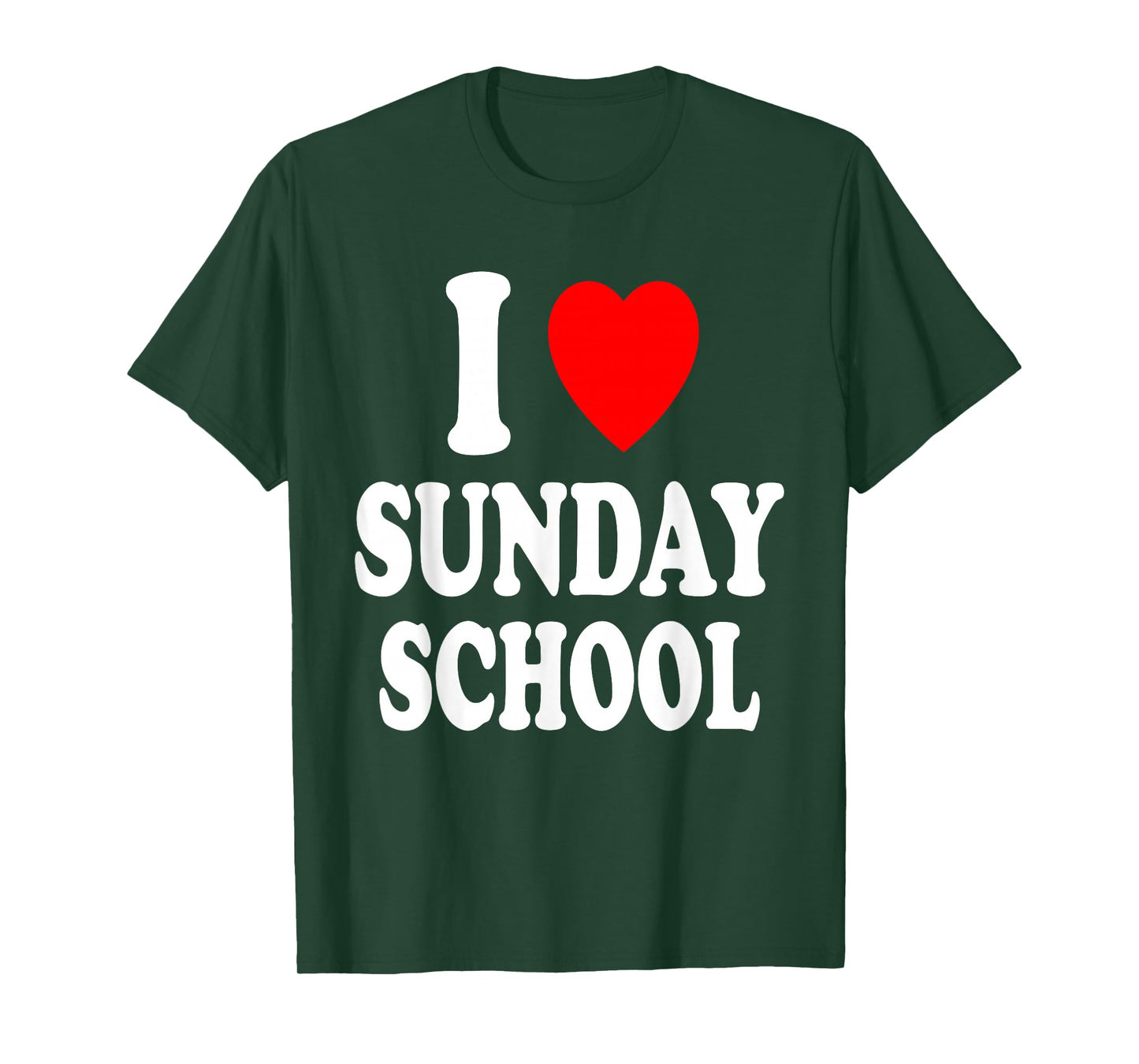 I Heart (Love) Sunday School Church Teacher Christian T-Shirt