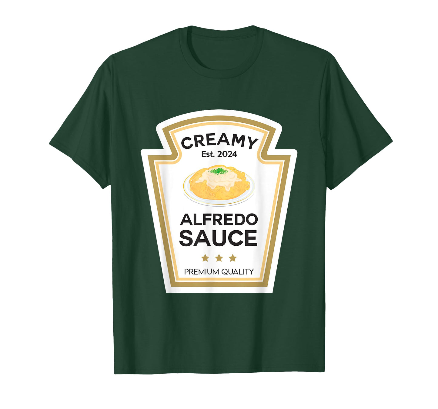 Creamy Alfredo Sauce Condiment With Jesus Christian Family T-Shirt