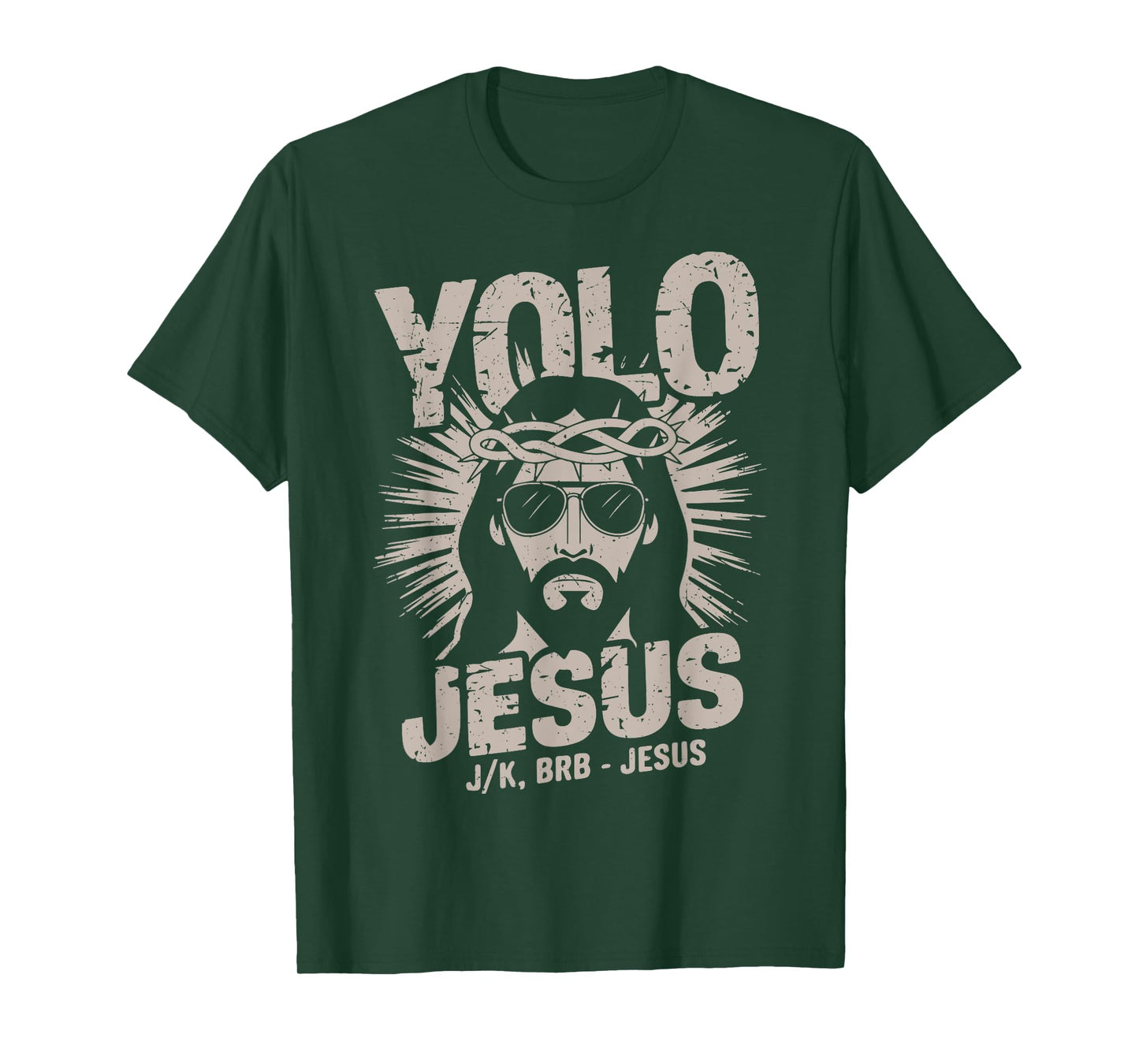 Funny Yolo JK BRB Jesus Christian Easter Teen Boy Toddler T-Shirt