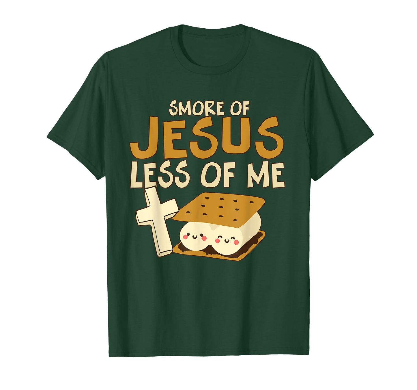 Religious Camper Smore of Jesus Less of Me Holy Cross T-Shirt
