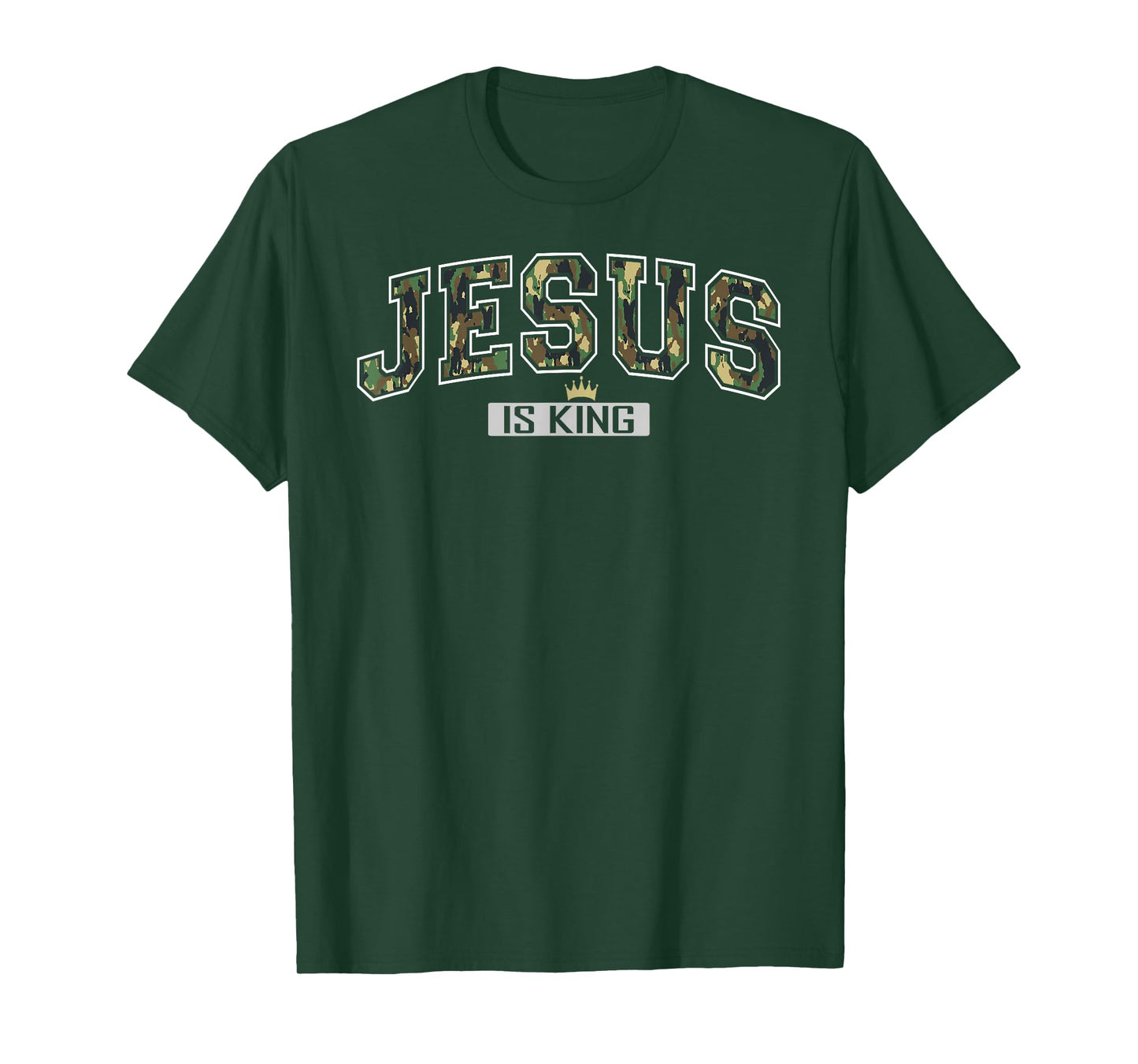Jesus is King Christian Cross God Faith Bible Religious Pray T-Shirt