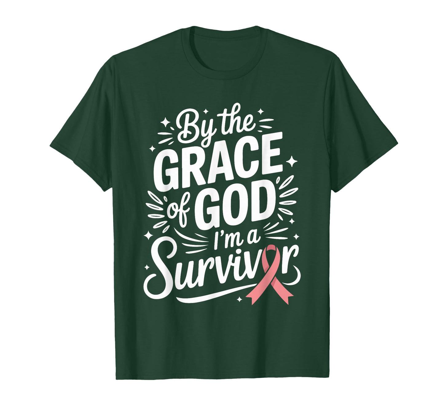 by The Grace of God I'm A Survivor Faith T-Shirt
