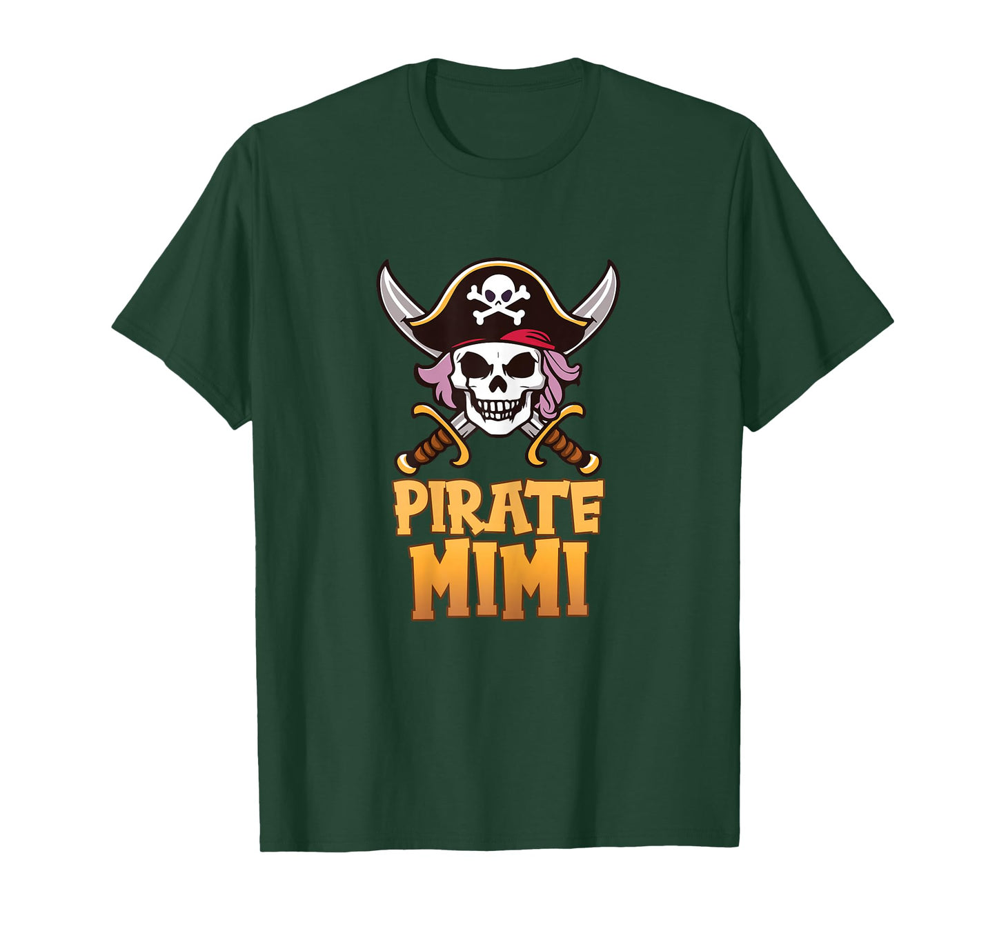 Pirate Mimi Funny Captain Matching Grandma Halloween Costume T-Shirt