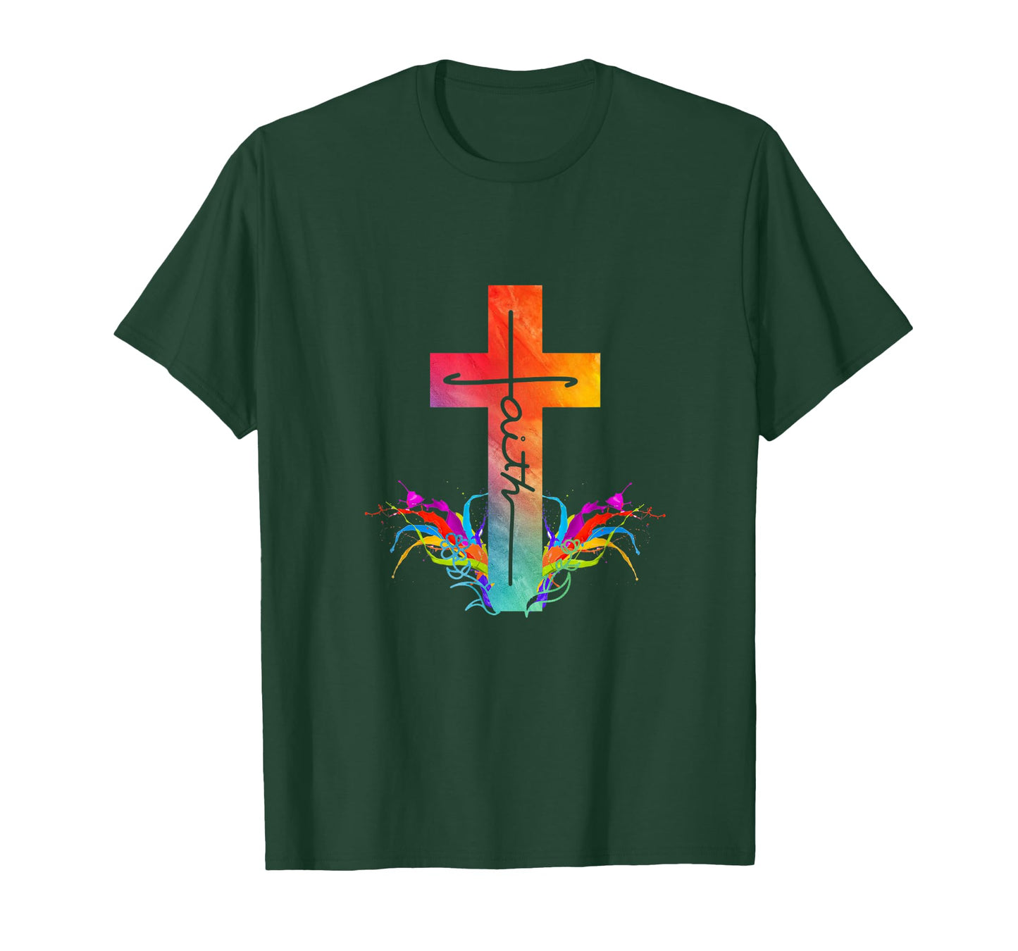 Vintage Distressed Art Cross Christian Faith Gifts T-Shirt
