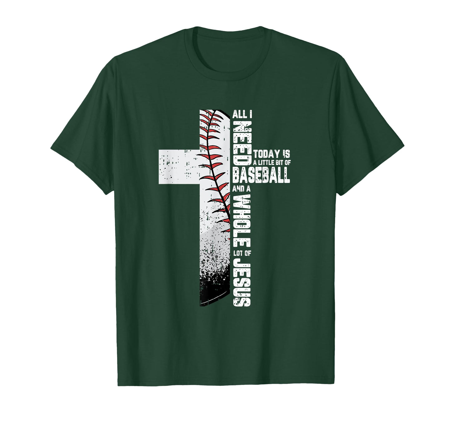 Baseball Cross Jesus Christian Quote Cool Sports Lover Gifts T-Shirt
