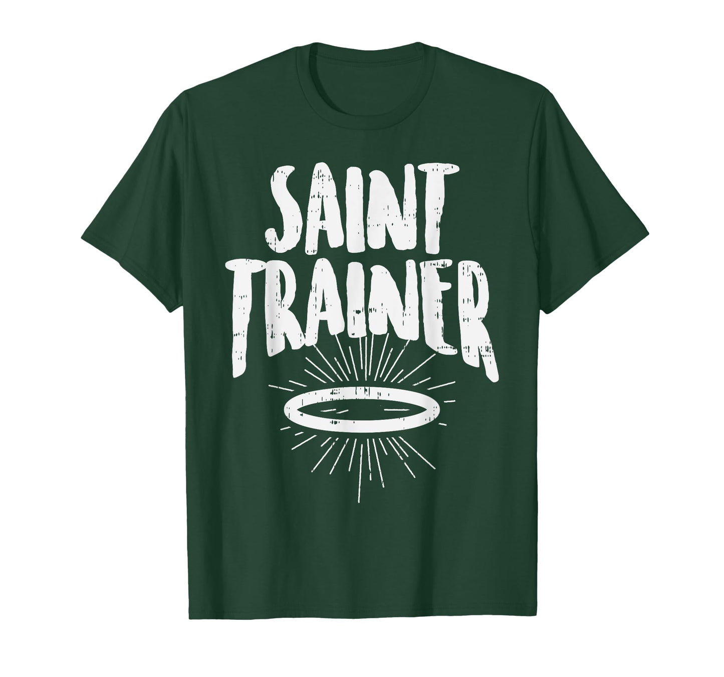 Saint Trainer Halo Workout Funny God Jesus Christian Gift T-Shirt