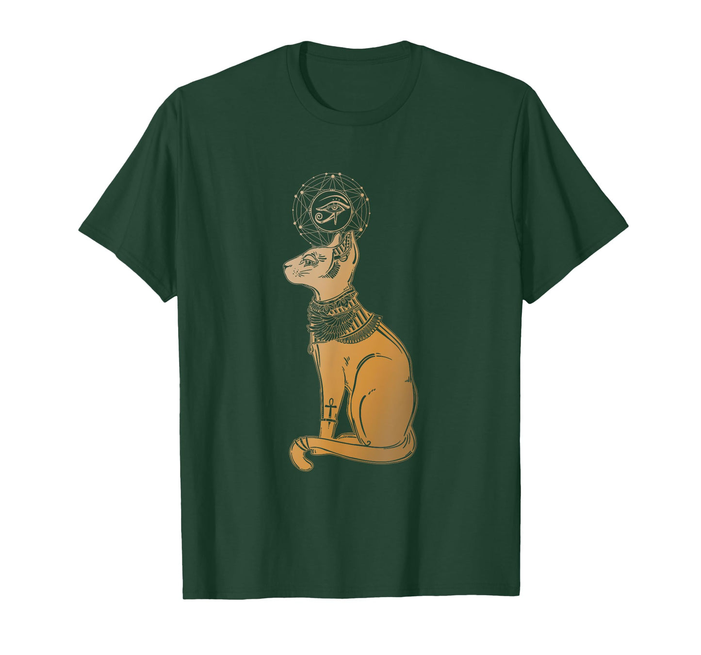 Bastet Ancient Egypt Cat God Hieroglyphic Egyptian History T-Shirt