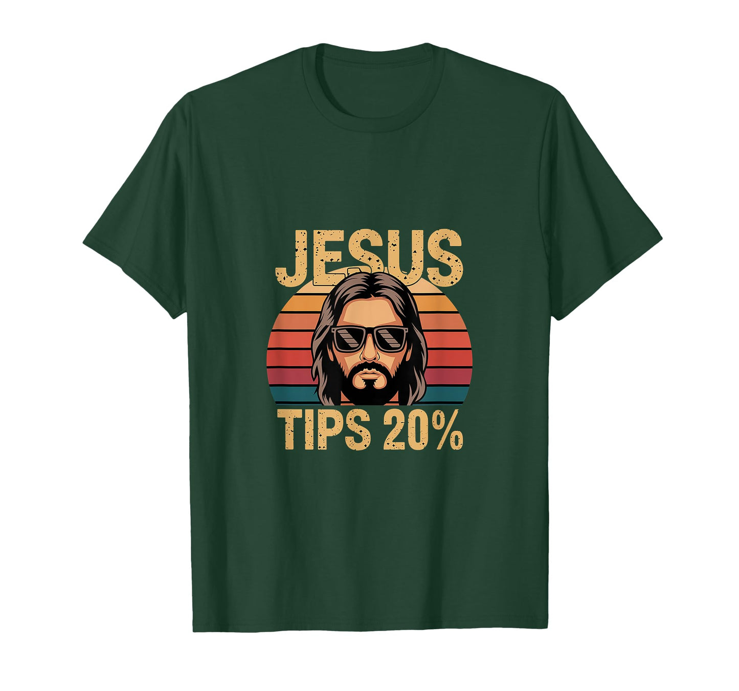 Jesus Tips 20% Bartender Waiter Jokes ------- T-Shirt