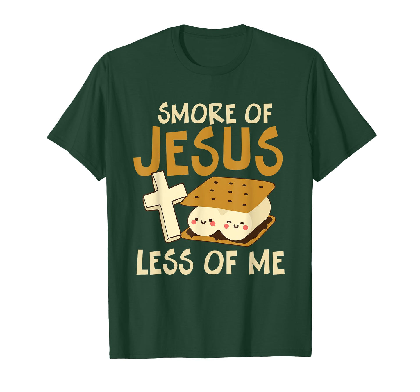 Smore of Jesus Less of Me Holy Cross Religious Camper T-Shirt