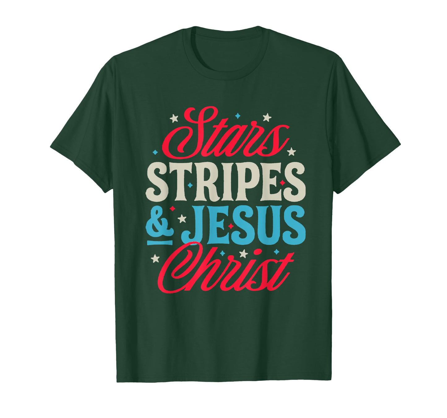 Stars Stripes & Jesus Christ T-Shirt