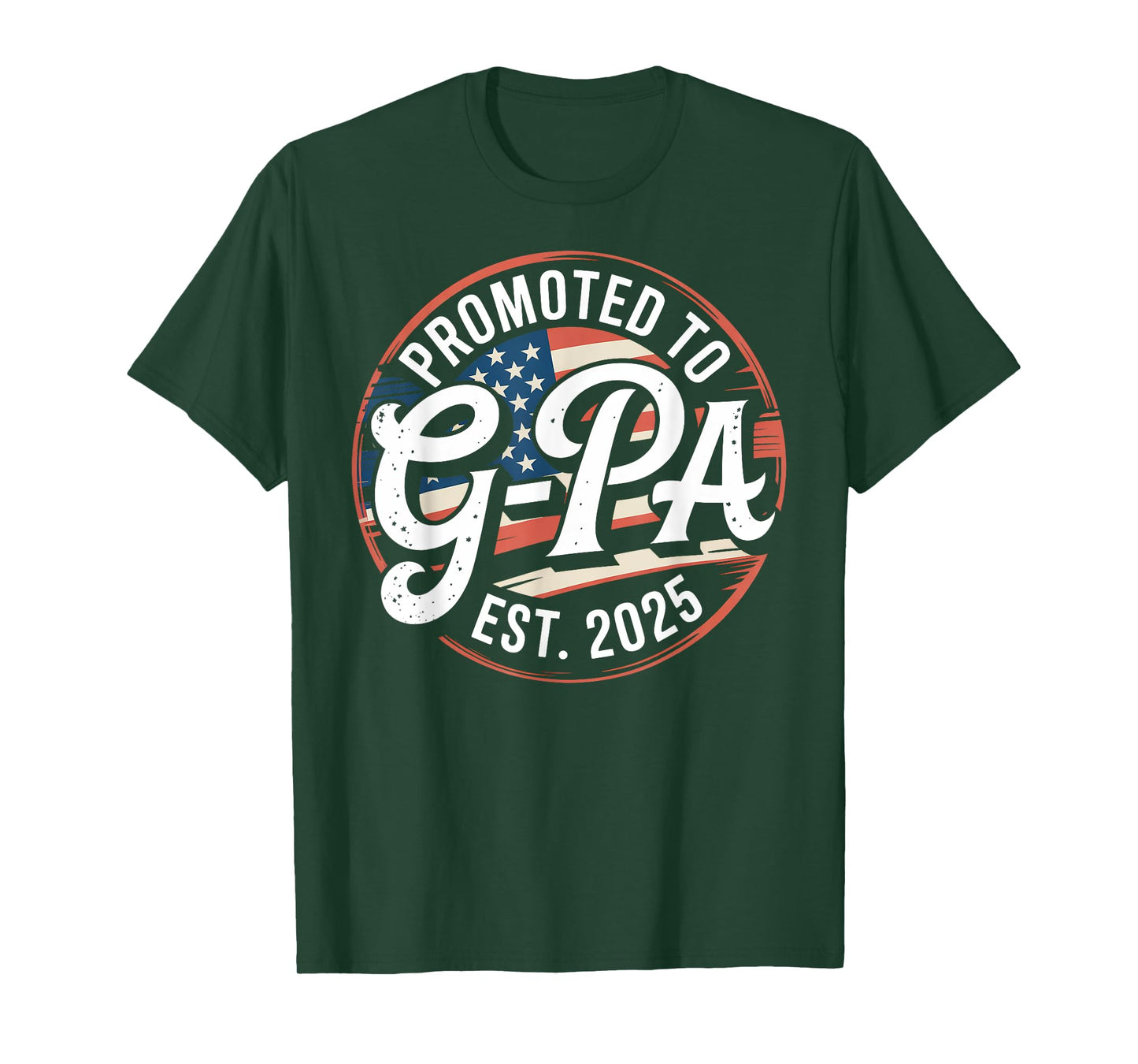 Promoted To G-Pa EST. 2025 USA Flag Funny Soon To Be G-Pa T-Shirt