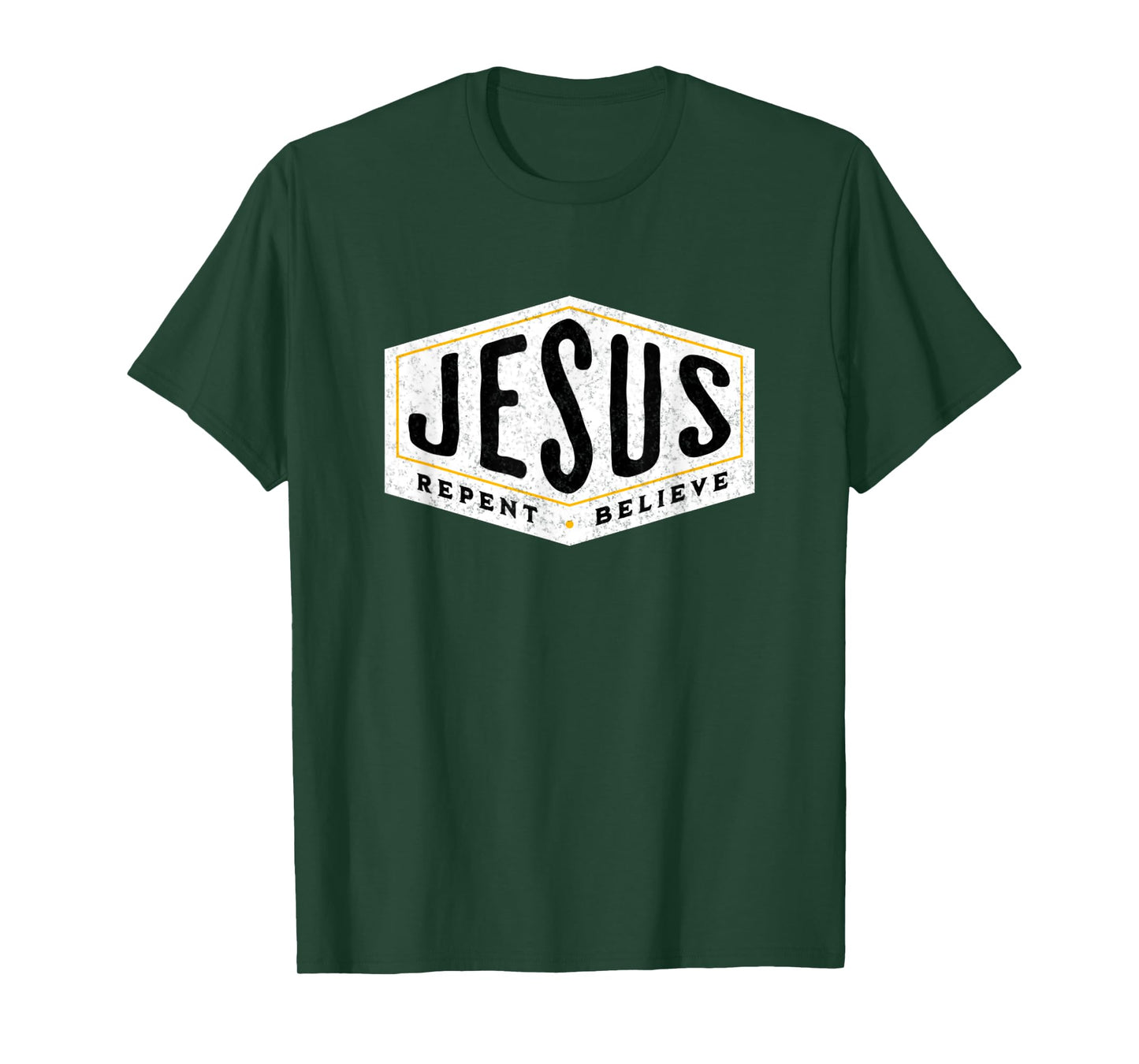Jesus Christ Repent & Believe Jesus Quote Faith T-Shirt