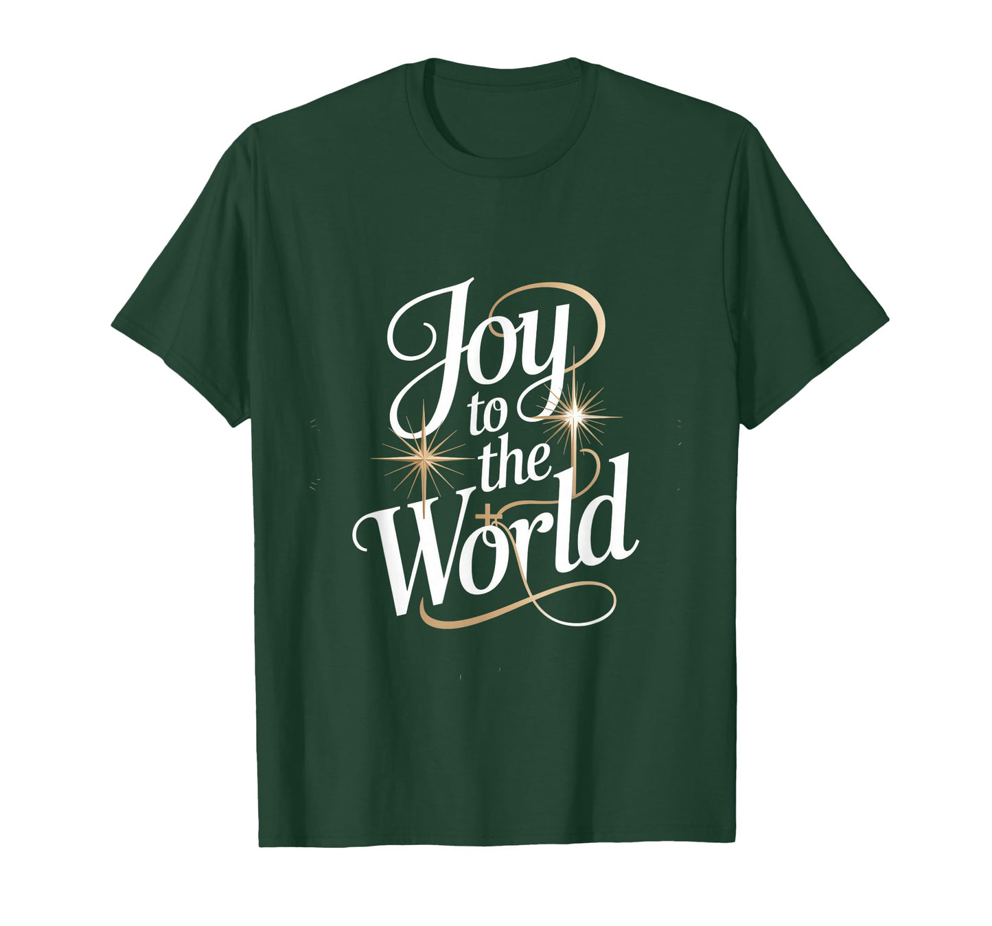 Joy to The World Christmas Carol Starburst Lettering T-Shirt