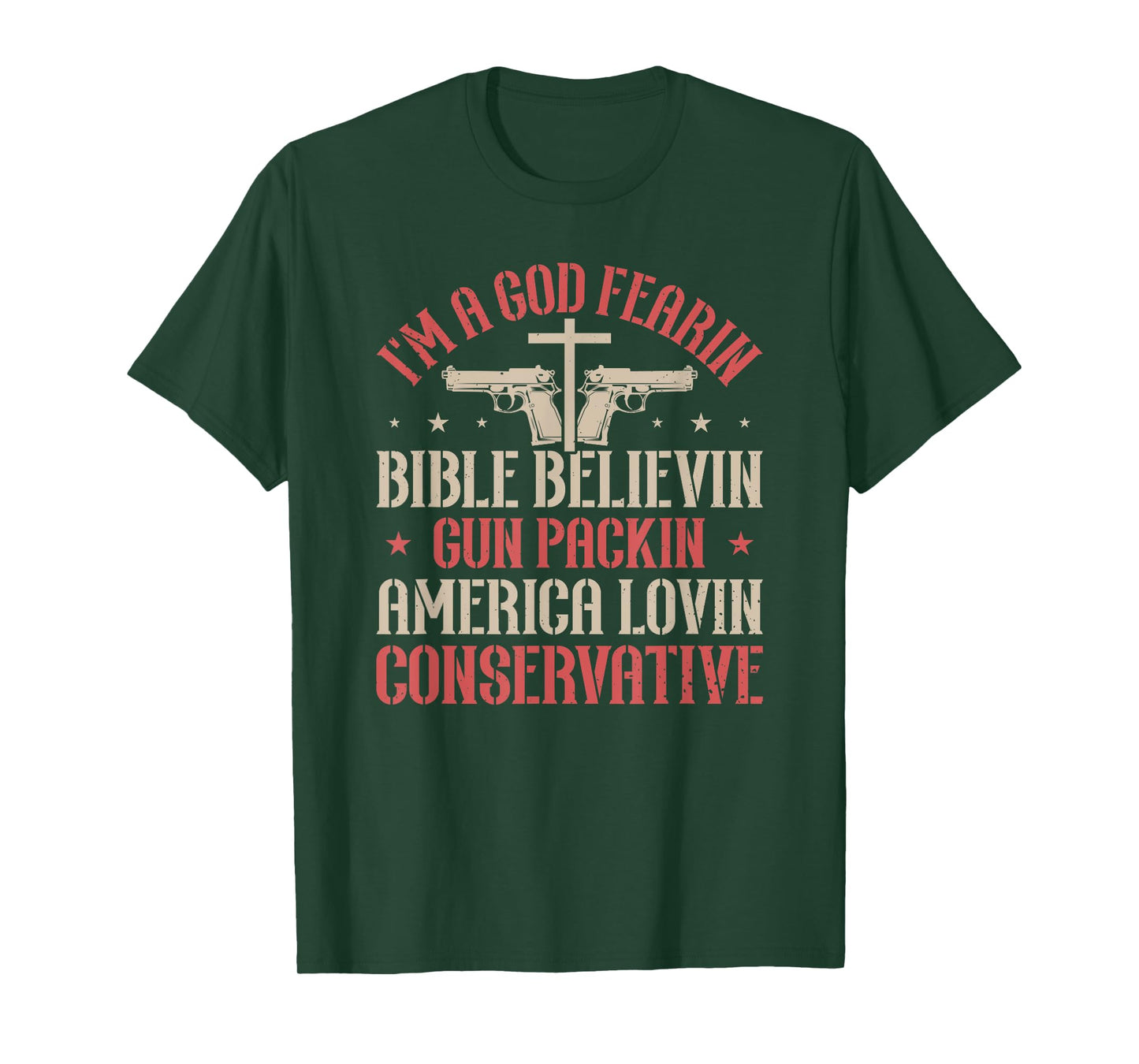 God Fearing, 2A, Christian, America, Gun Rights T-Shirt