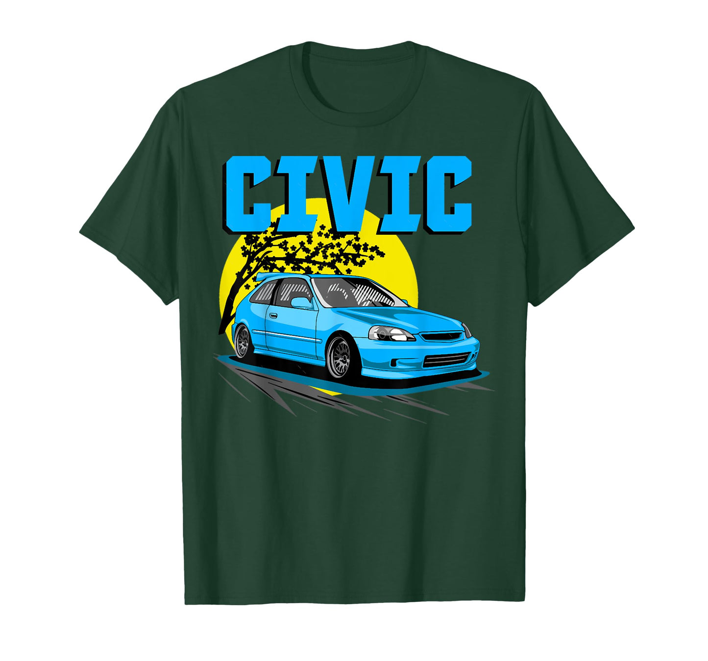 1997 CIVIC eg ek type r Hatchback car T-Shirt, Small, Black