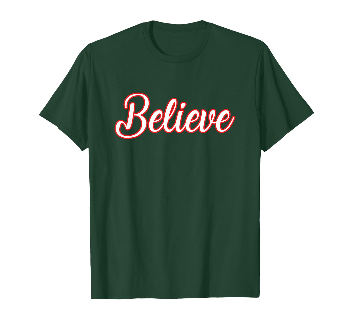 Believe Christmas Inspirational Faith Religion Mental Health T-Shirt