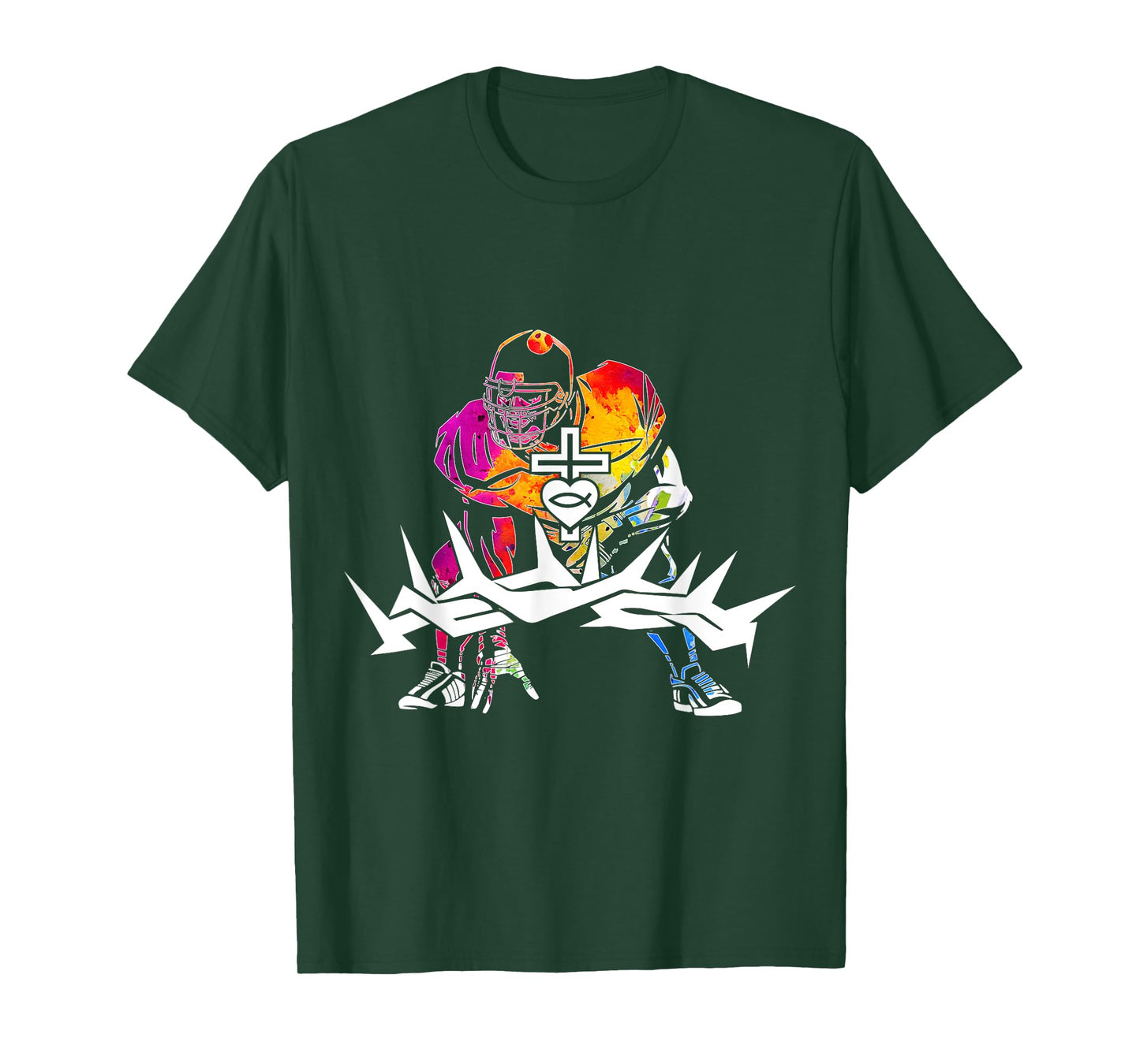 Religious Jesus Football Christian GOD Football T-Shirt