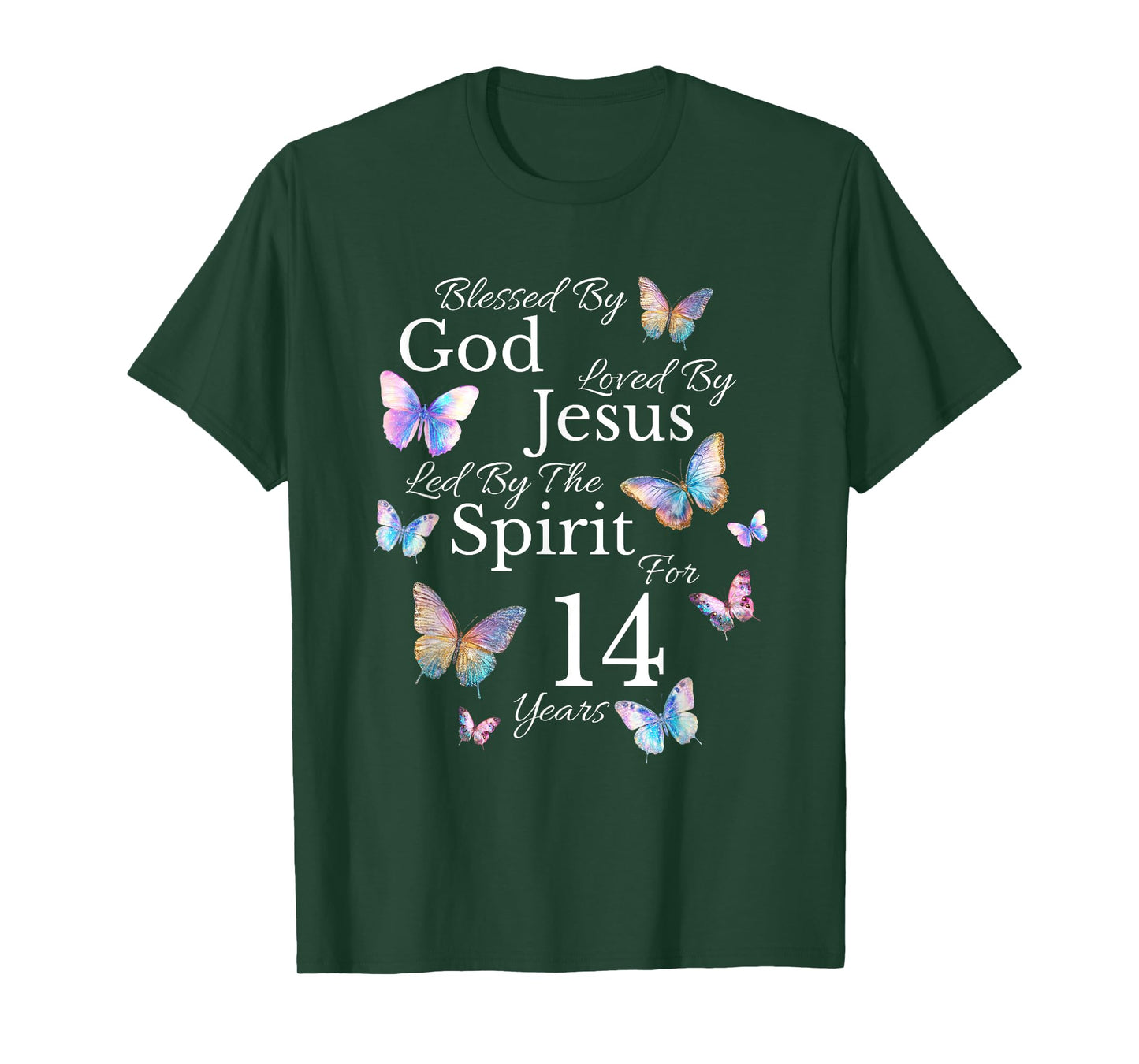 Blessed By God Loved By Jesus For 14 Years Old 14th Birthday T-Shirt