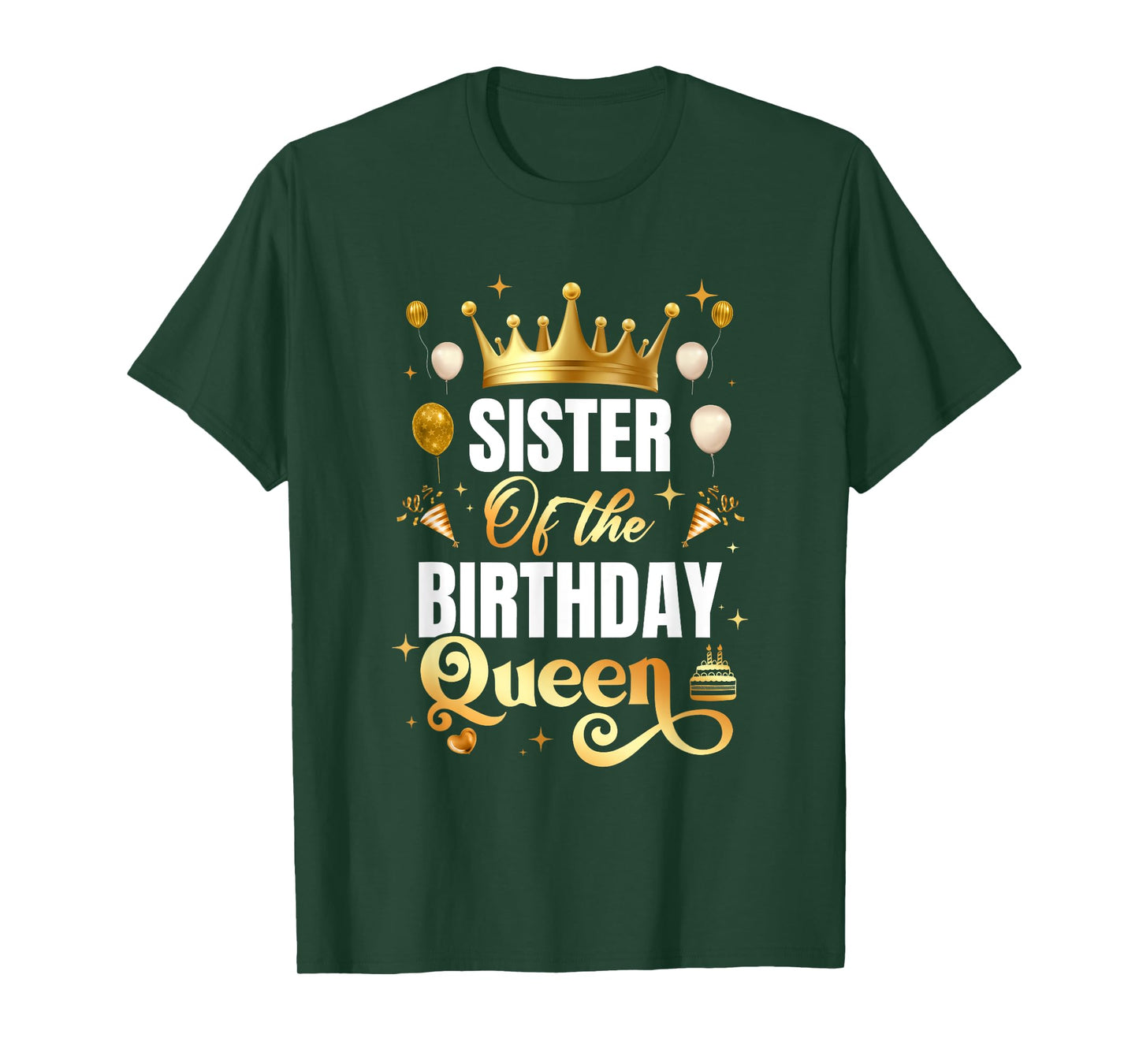 Sister Of The Birthday Queen Funny Matching Birthday Party T-Shirt