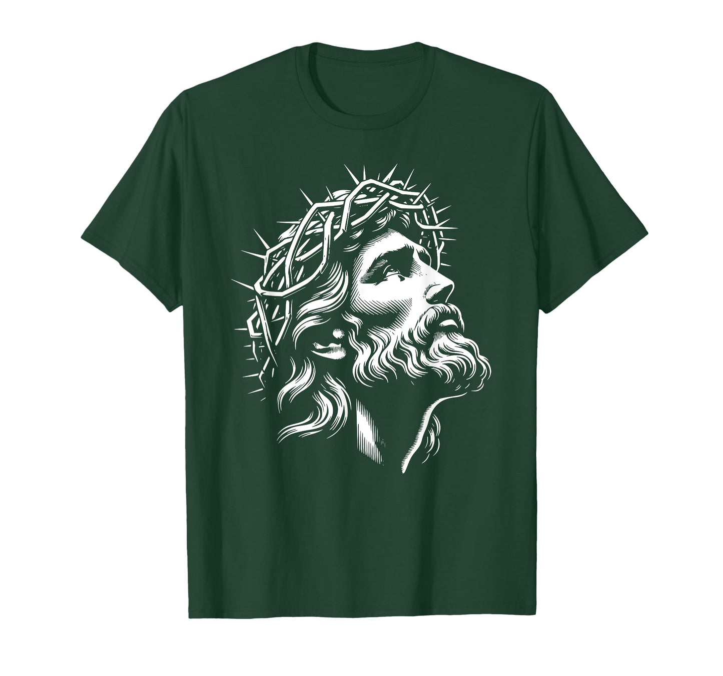 Jesus Christ Face With Crown Of Thorns God Bible T-Shirt