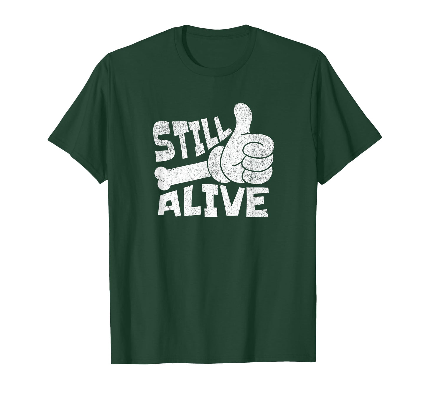 Still Alive Skeleton Hand Dark Humor Graphic T-Shirt