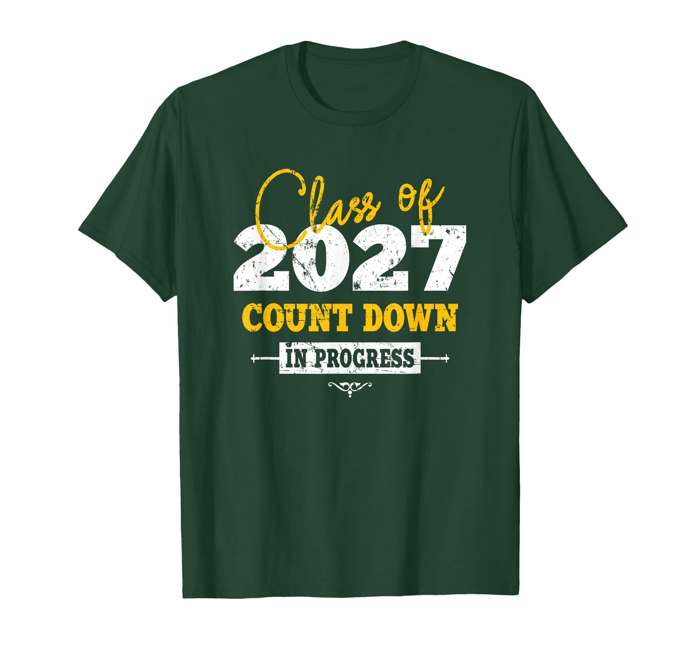 Class Of 2027 Count Down Funny Grad First Day Sophomore T-Shirt