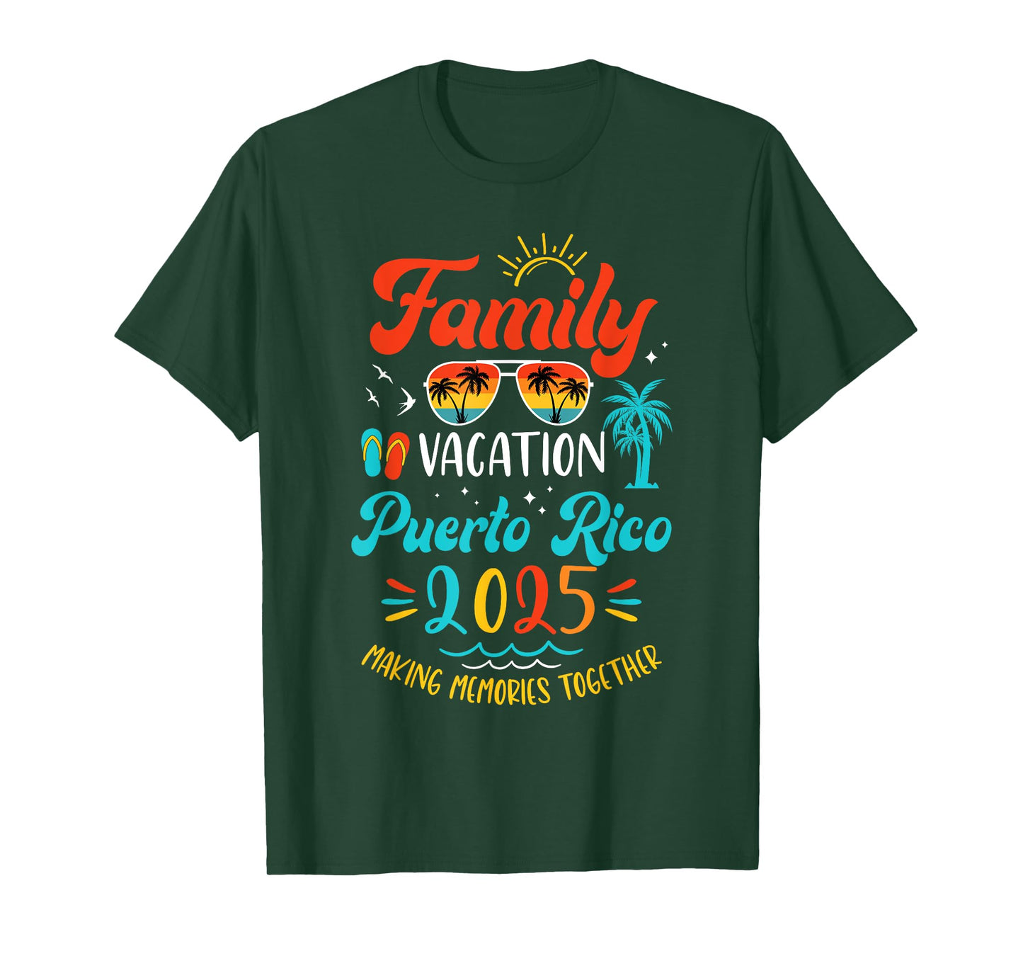 Family Vacation 2025 Puerto Rico Matching Summer Vacation T-Shirt