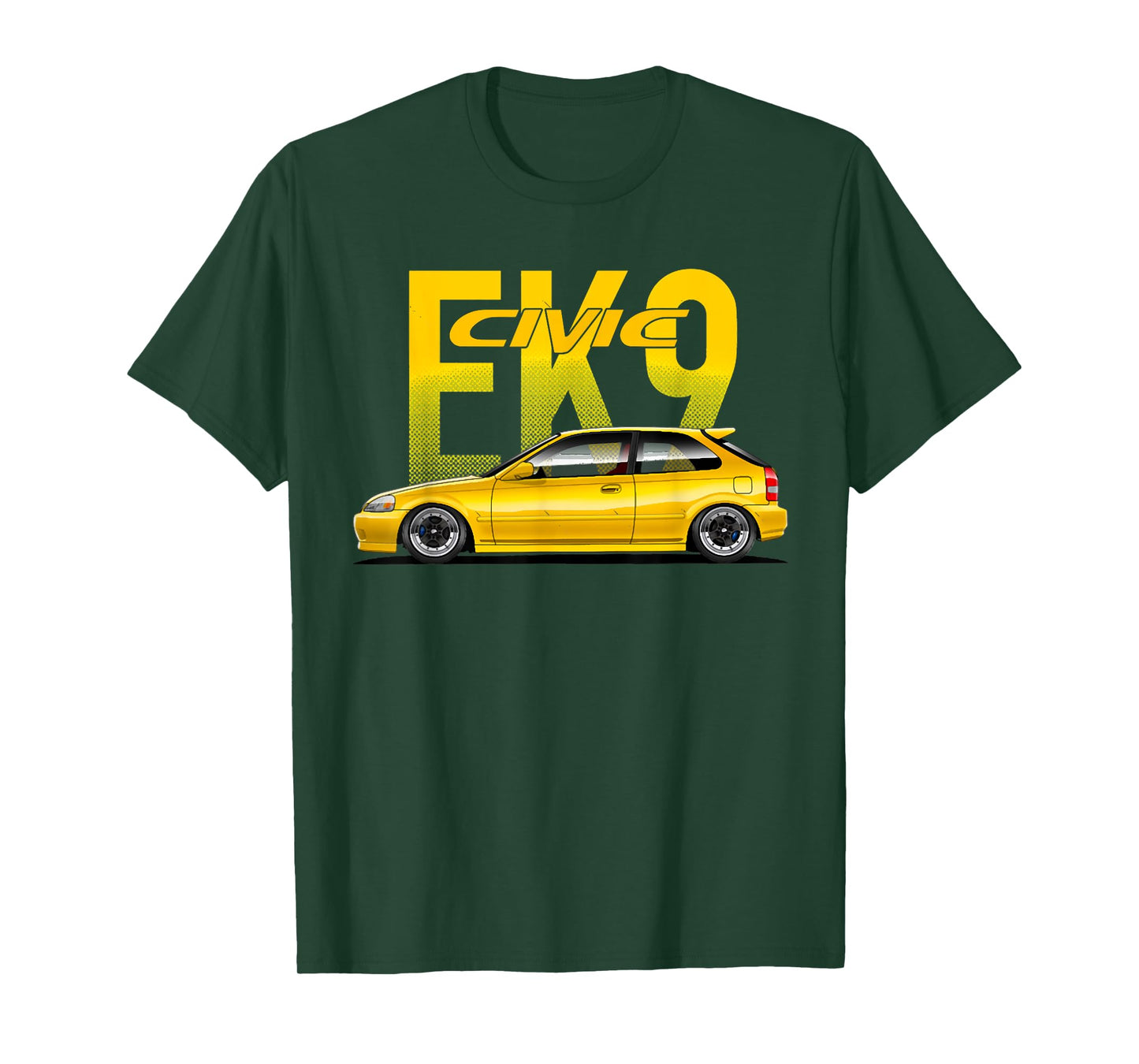 Civic EK 9 Type R Japanese Yellow Car T-Shirt