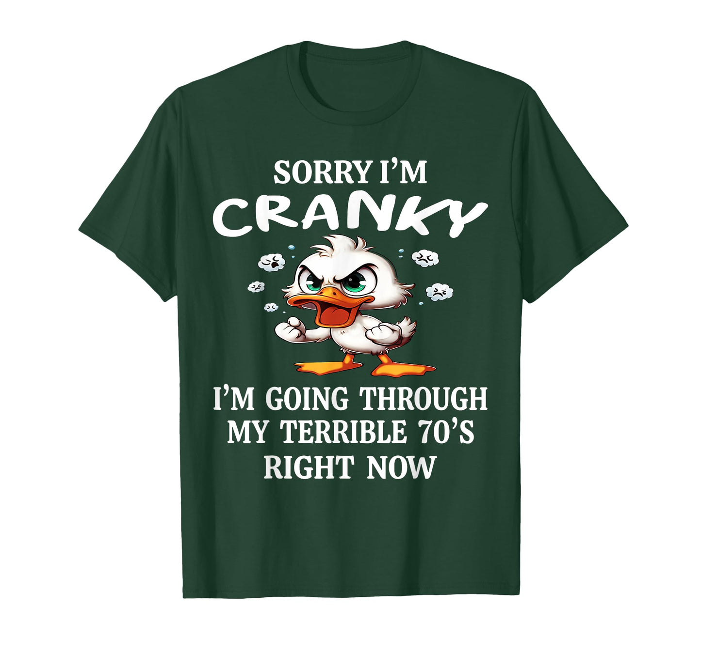Duck Sorry I'm Cranky I'm Going Through My Terible 70's T-Shirt