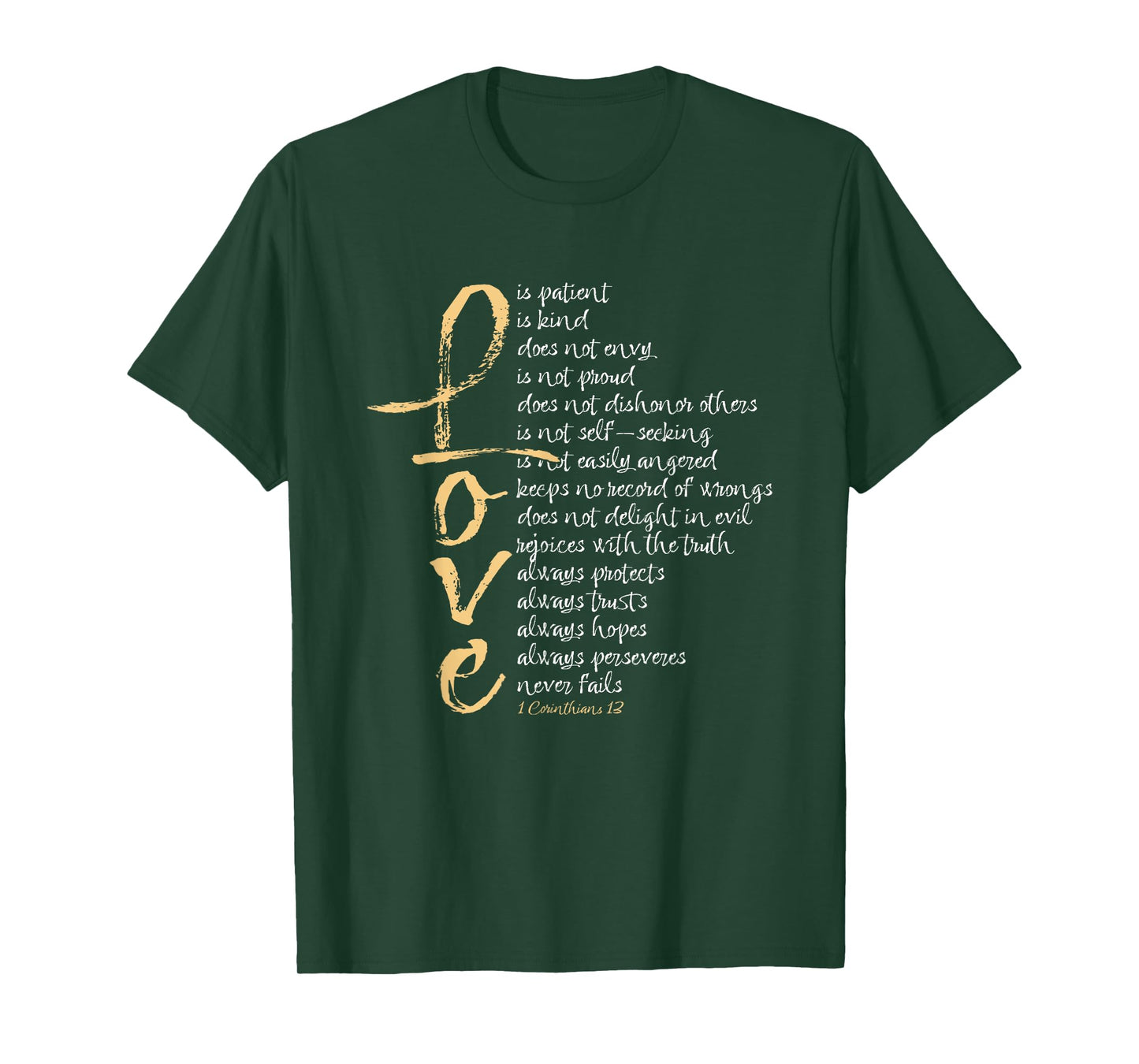1 Corinthians 13 Bible Verse Love is Patient Love is Kind T-Shirt