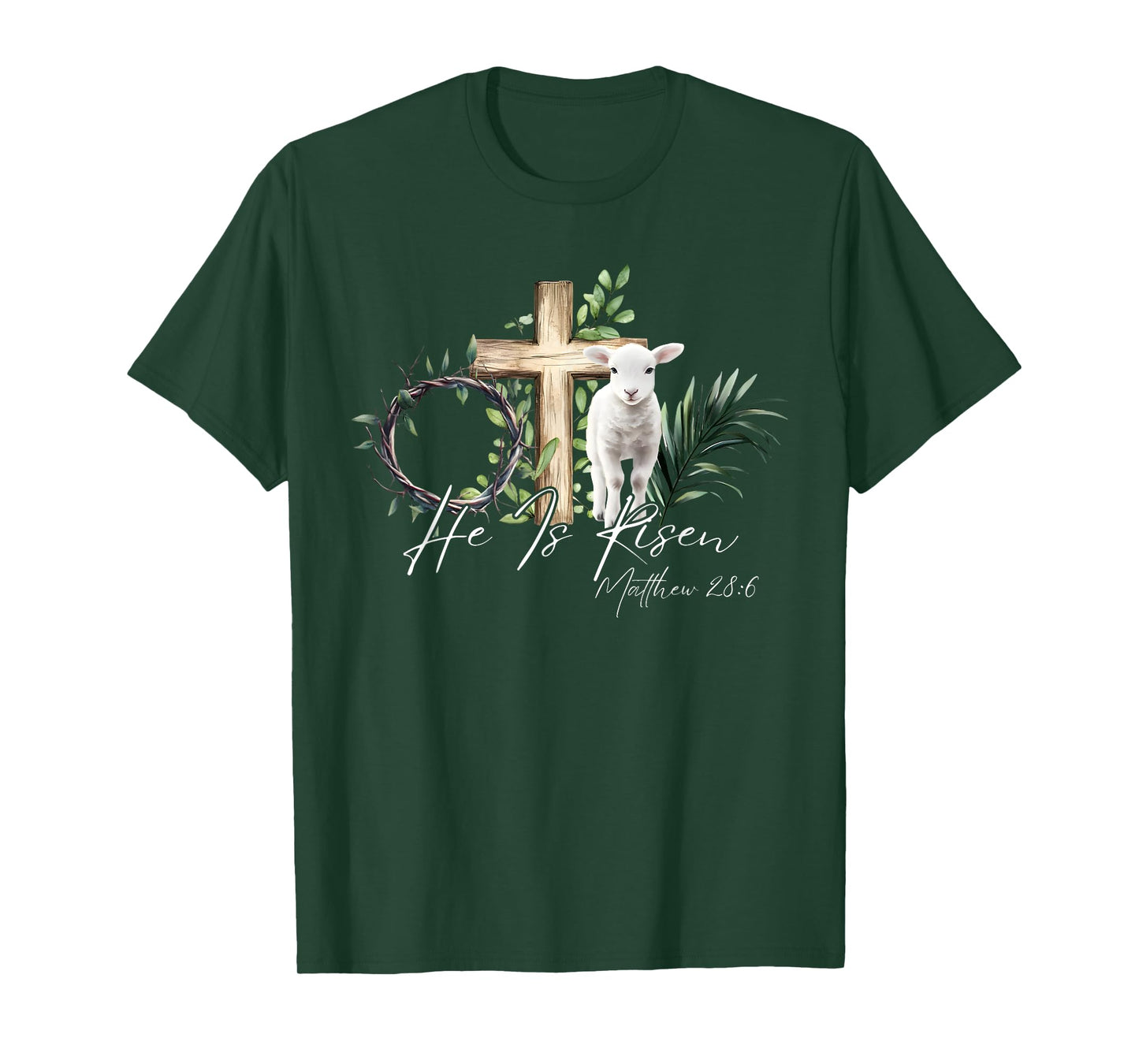 He Is Risen Jesus Christian Funny Easter Day Womens Kids T-Shirt