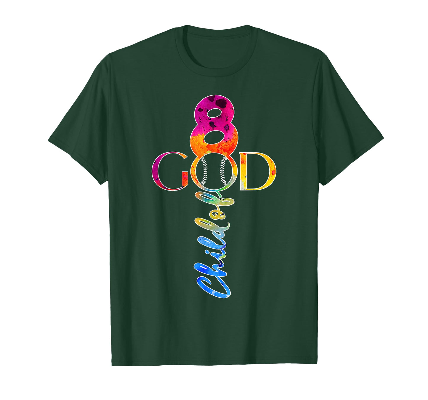 JESUS 8 YEARS CHILD OF GOD BASEBALL 8TH BIRTHDAY T-Shirt