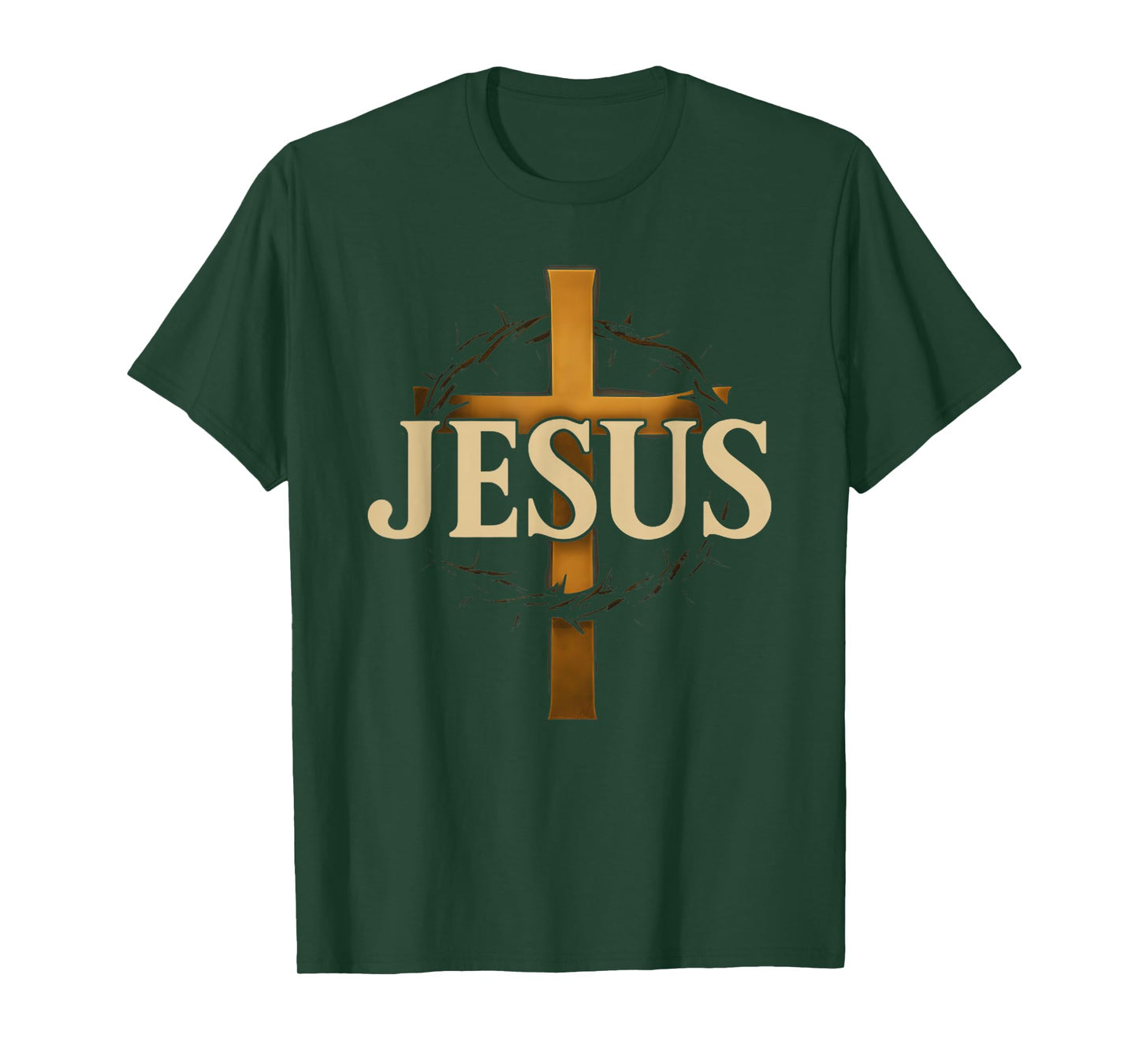Vintage Jesus Cross With Crown King Christian Gift T-Shirt
