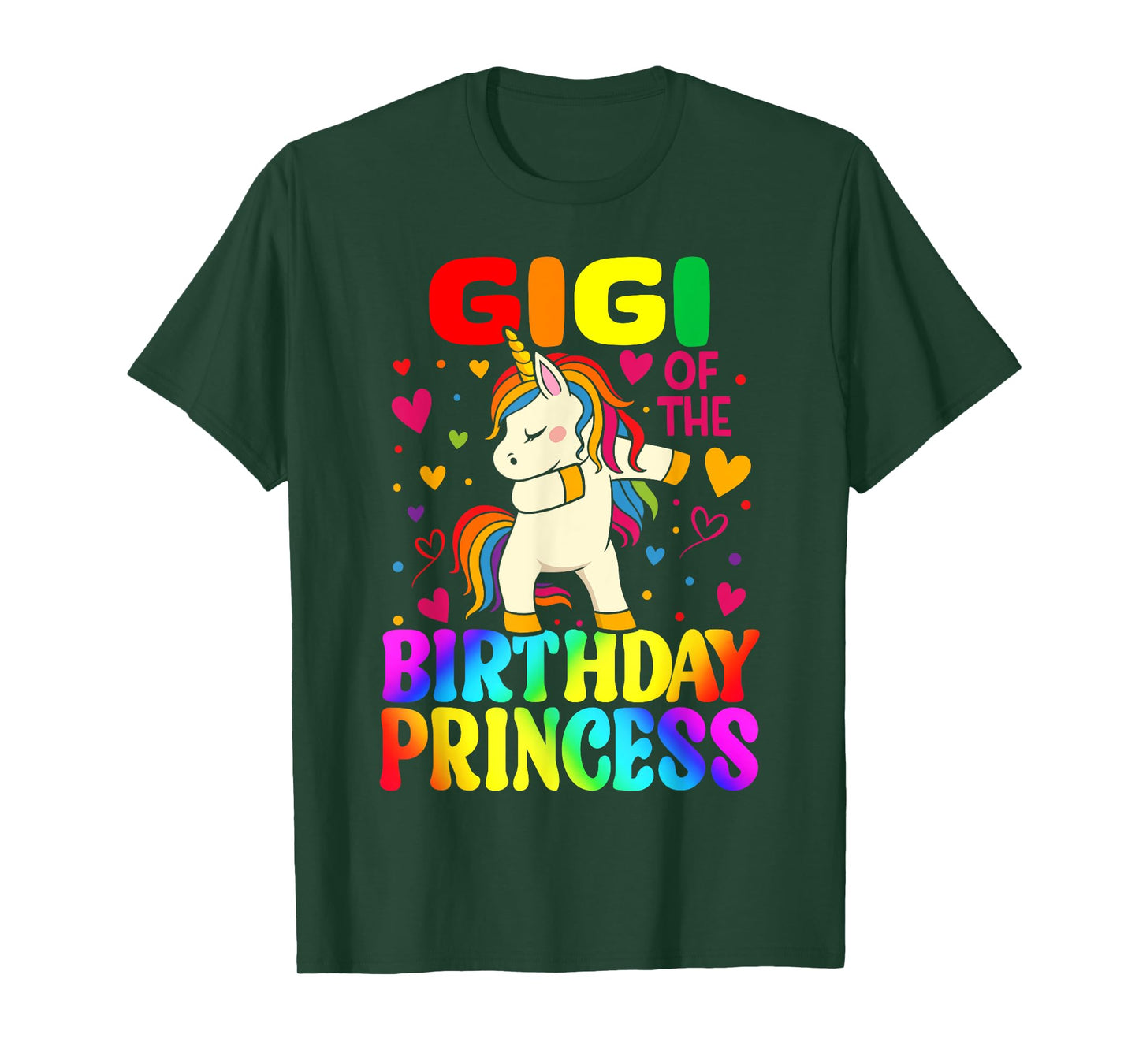 Gigi Of The Birthday Princess Unicorn Matching Family T-Shirt