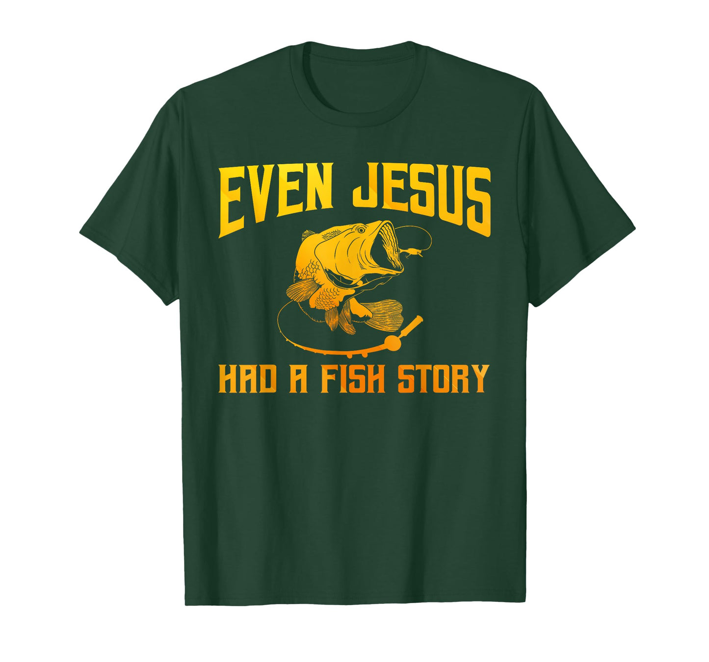 Funny Jesus Fish Art For Men Women Fisherman Fisher Fishing T-Shirt