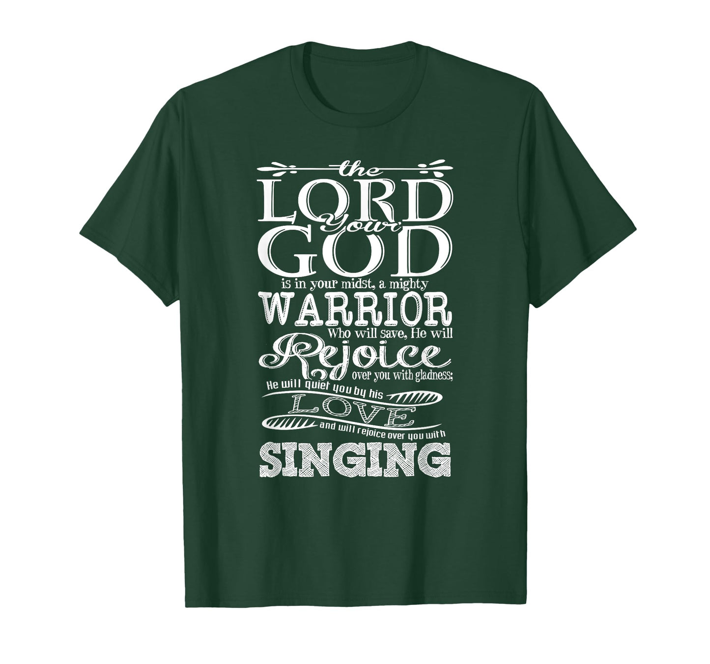 Bible Verse Shirt - Lord God Zephaniah 3:17 Christian Gift T-Shirt