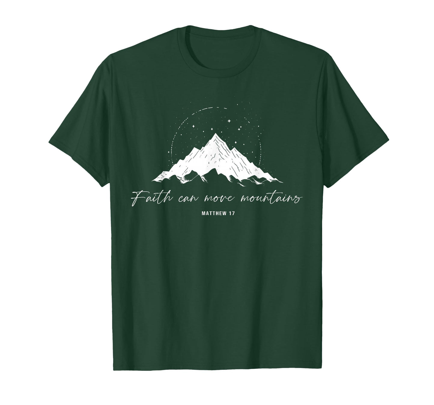 Faith Can Move Mountains Christian Camping Hiking T-Shirt