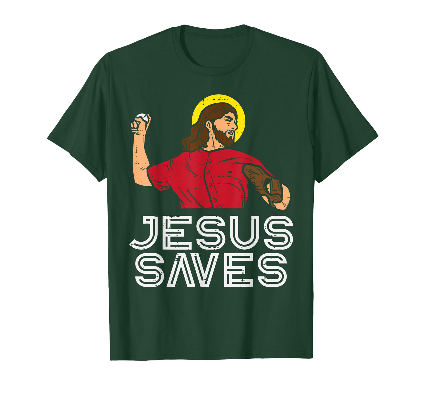 Jesus Saves Baseball God Sports Christian Men Women Kids T-Shirt