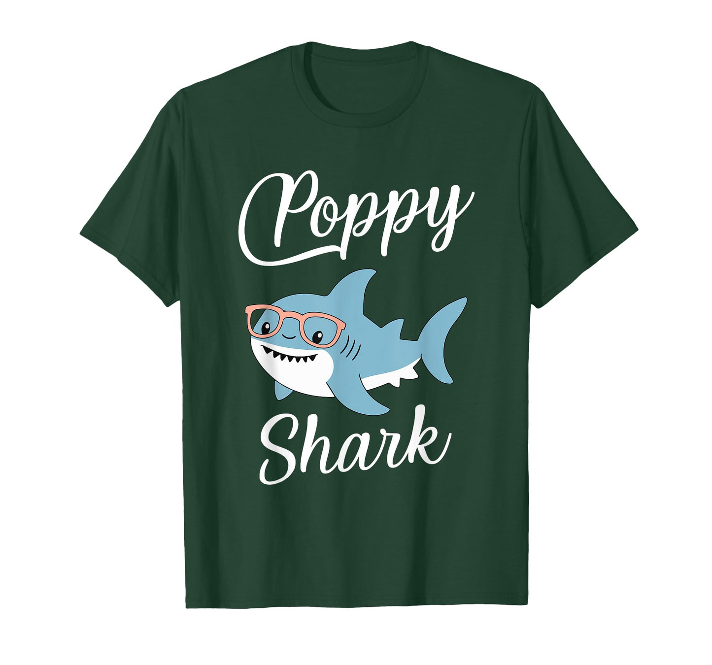 Poppy Shark Funny Matching Family Grandpa T-Shirt