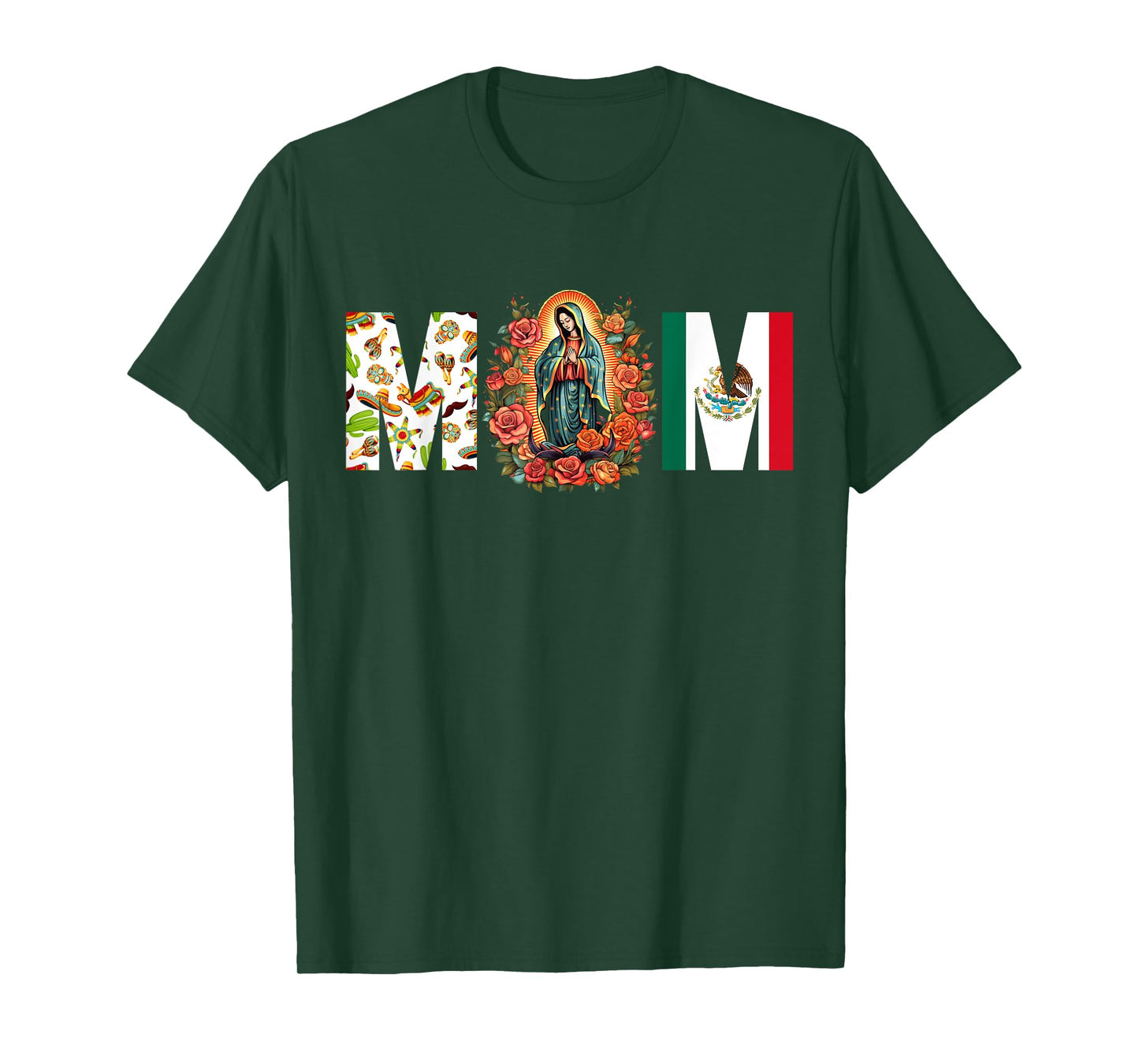 Our Lady of Guadalupe Catholic Virgin Mary Mexican Mom T-Shirt