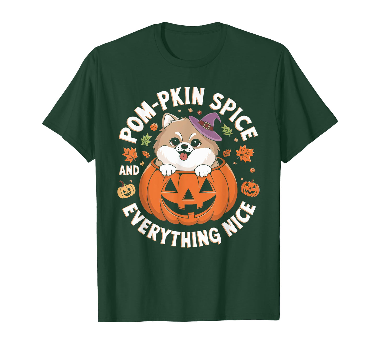 Pom pkin Spice and Everything Nice Pomeranian Halloween T-Shirt