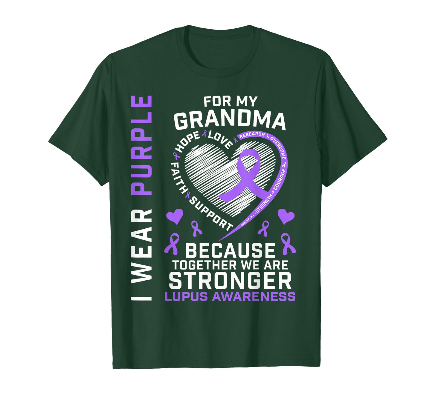 I Wear Purple For My Grandma Lupus Awareness Month Graphic T-Shirt
